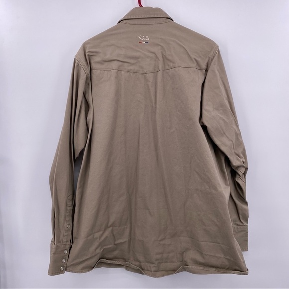 Walls Workwear Khaki Snap Front Men's Size 17.5 X-Long - Picture 7 of 7